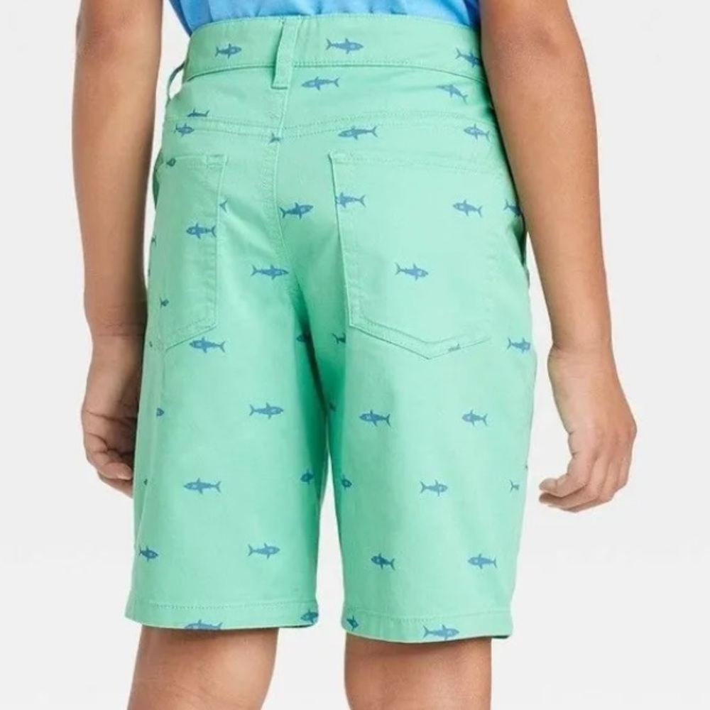 Boys' Flat Front 'At The Knee' Chino Shorts - Picture 2 of 3